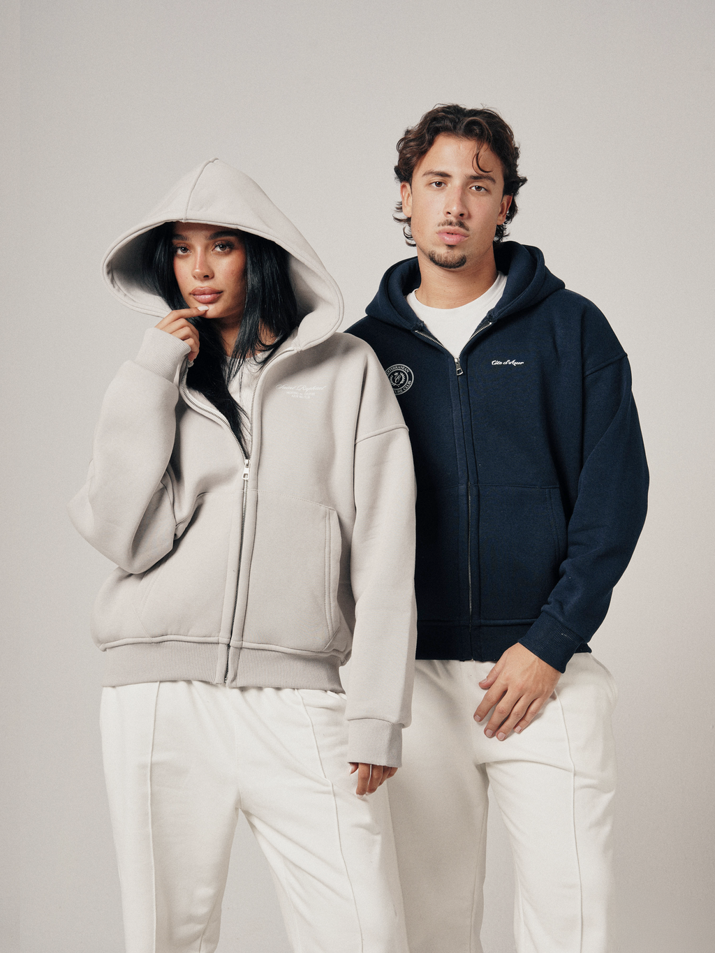 SAINT RAPHAEL ZIPUP HOODIE - SILVER