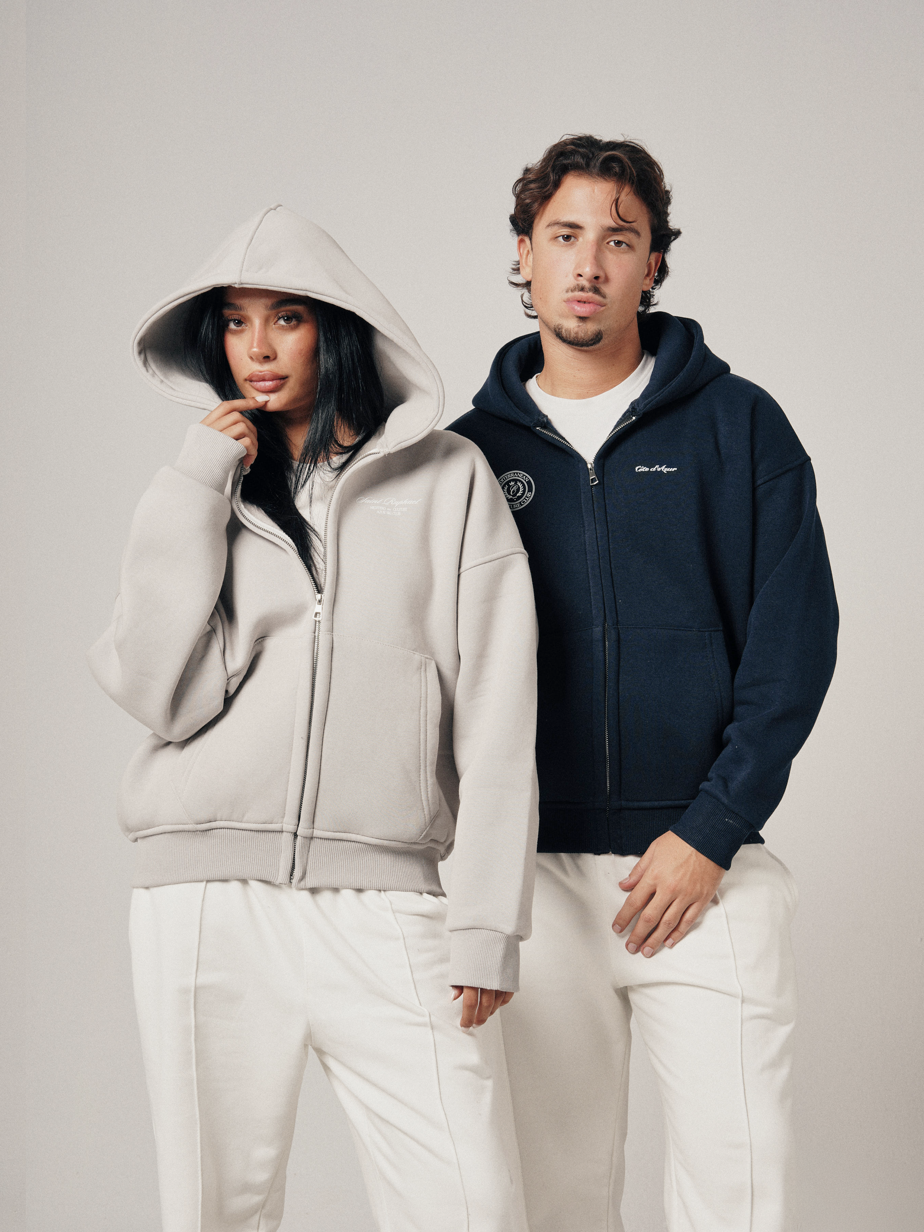 SAINT RAPHAEL ZIPUP HOODIE - SILVER