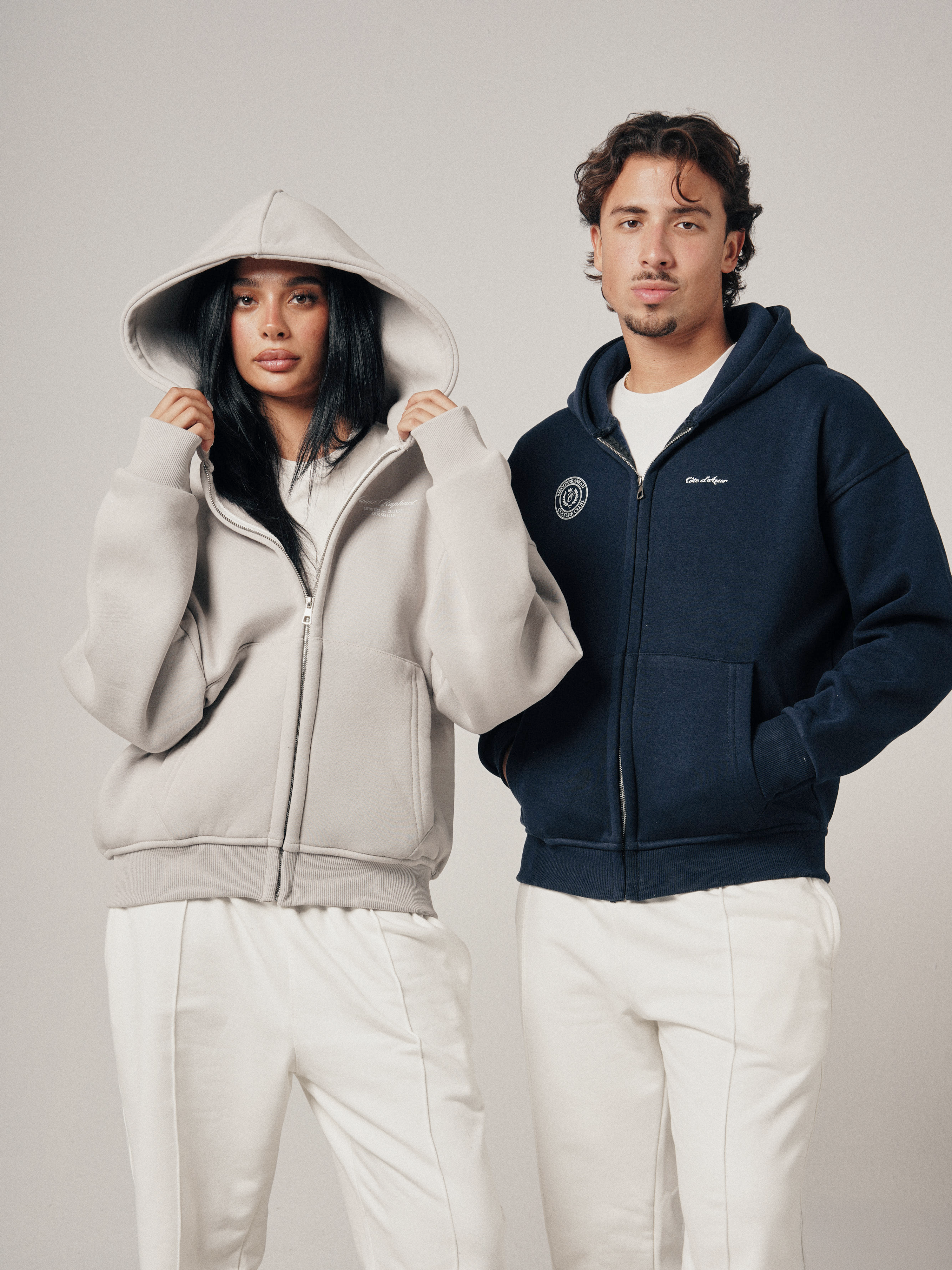 SAINT RAPHAEL ZIPUP HOODIE - SILVER