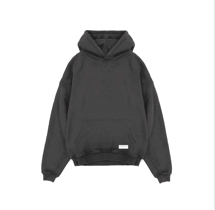 Grey Basic Oversized Hoodie