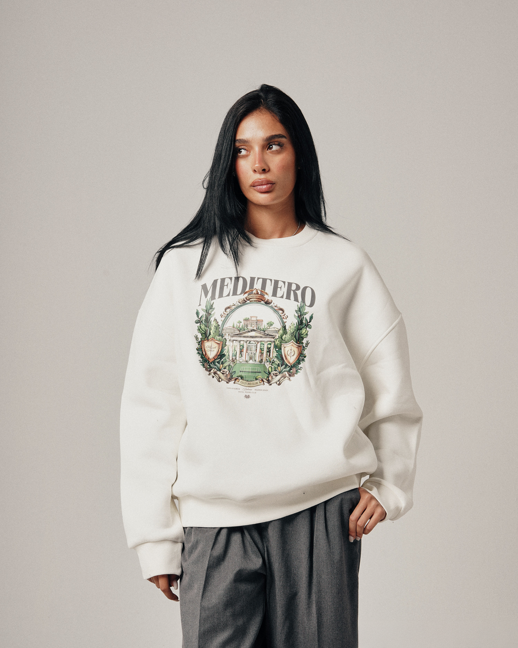 MEDITERO CREWNECK - WHITE