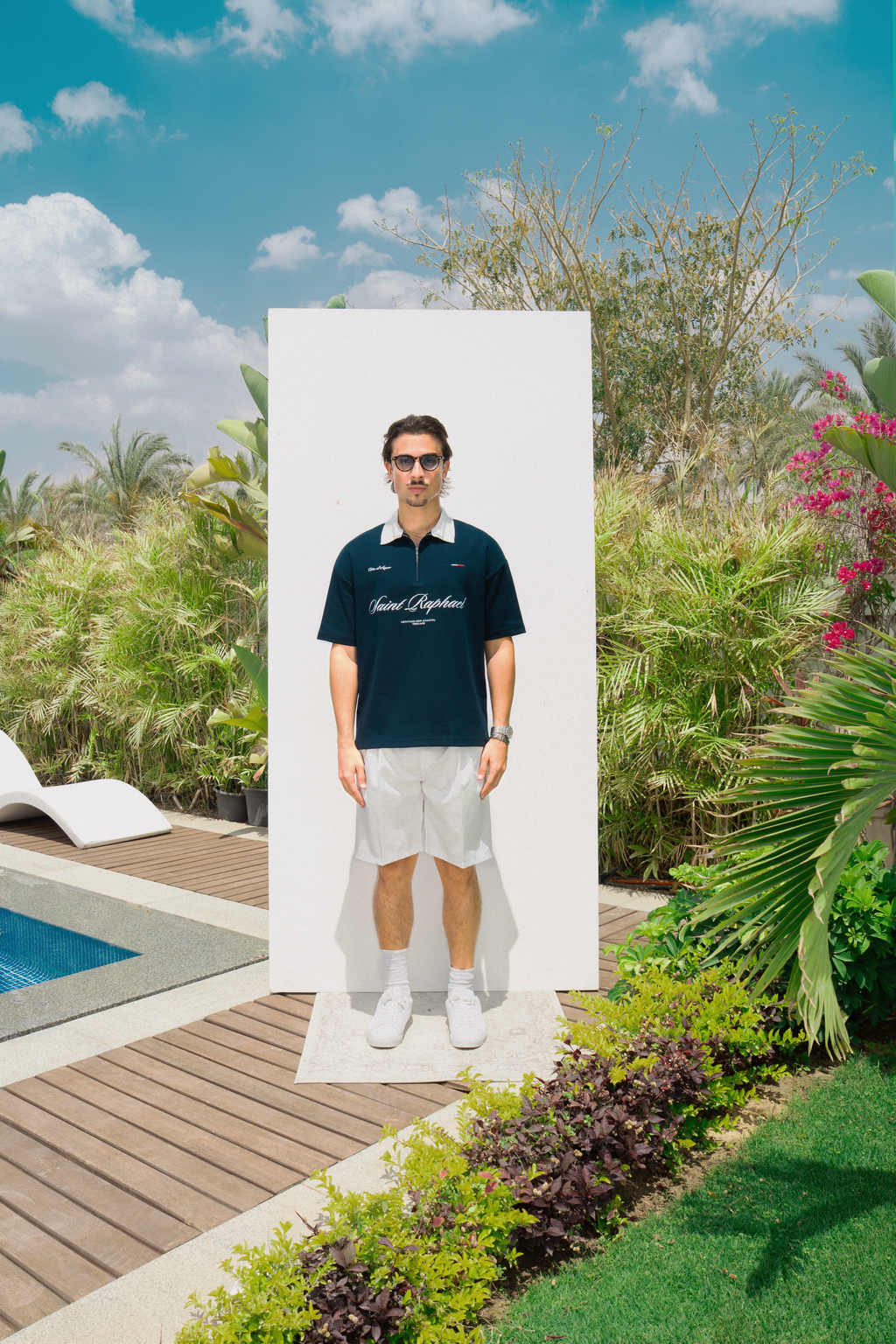 SAINT RAPHAEL NAVY ZIP POLO