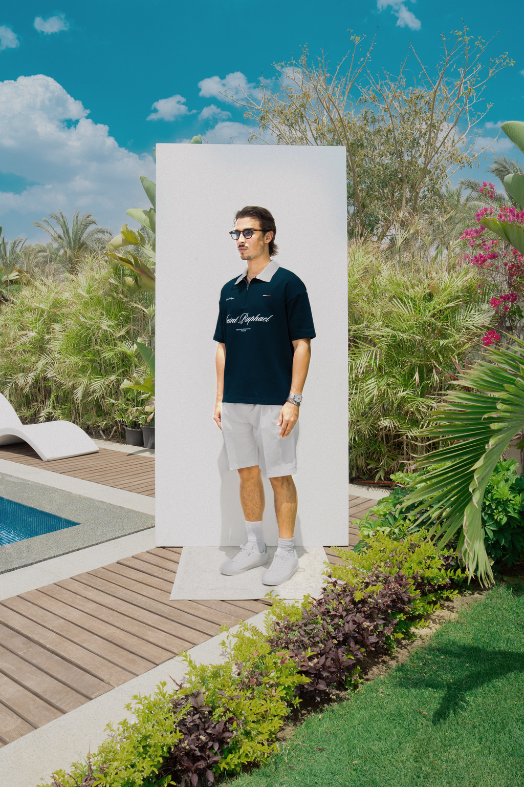 SAINT RAPHAEL NAVY ZIP POLO
