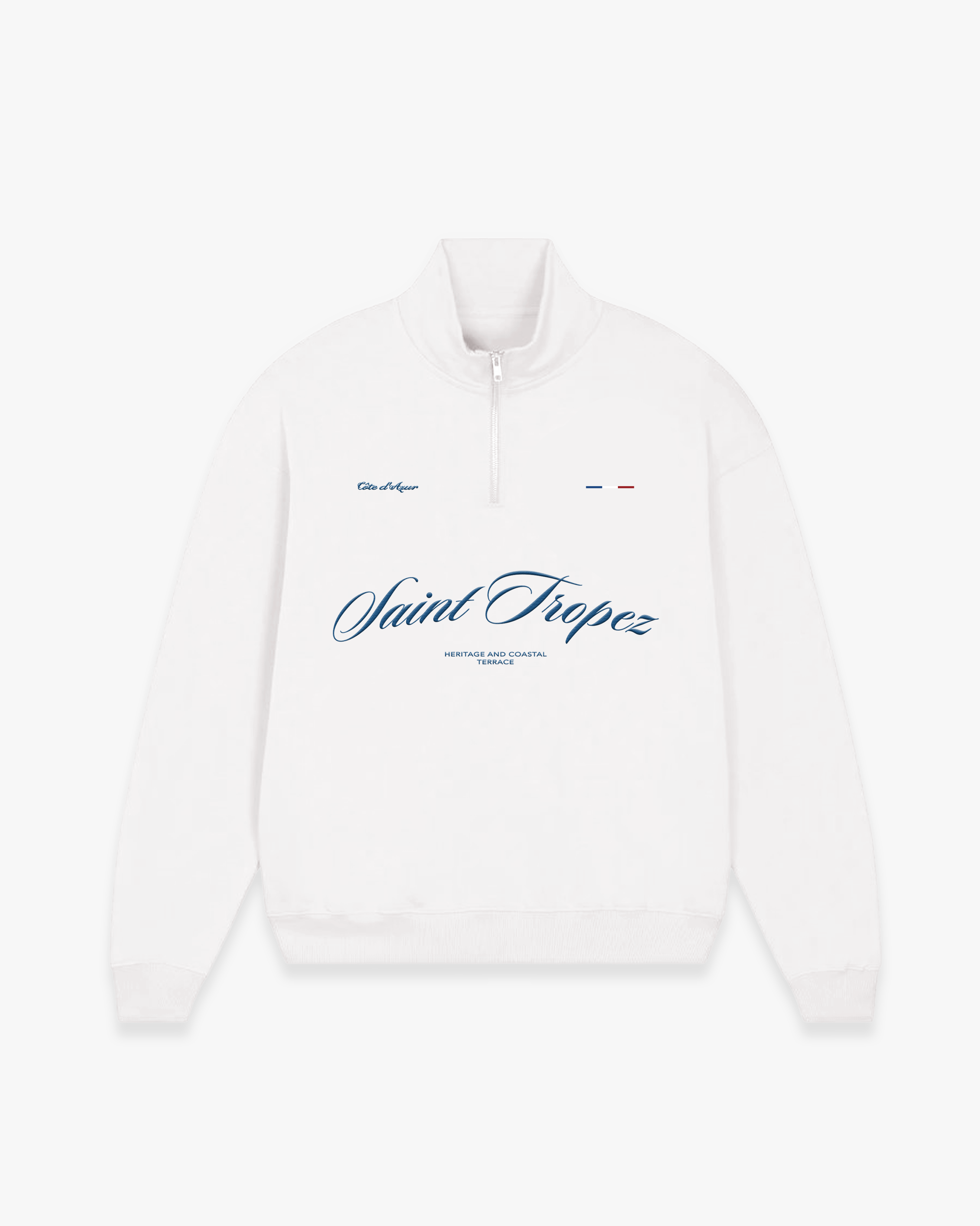 SAINT TROPEZ QUARTER ZIP - WHITE